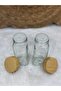 Set of 2 Glass Salt and Spice Shakers with Natural Bamboo Lids - 5