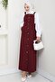 Buttoned Gabardine Gilet 1552 - Burgundy