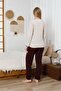 Embroidered Cotton Heart Detail Pajama Set - 4