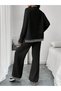 Womens Knit Set Crew Neck Sweater and Pants - 6