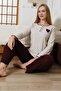 Embroidered Cotton Heart Detail Pajama Set - 3