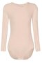 3 Pieces, Long Sleeves, Crew Neck, Snap Button Bottom Body, 95% Cotton & 5% Lycra, Skin Tone