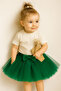 Baby Girl Lined Tutu Skirt with Buckle on the Front and Elastic Waist