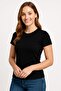 3 Pieces Elite Black Short Sleeve Basic Women's Bodysuit – Soft, Cotton, Everyday, Stretchy Comfort - 4