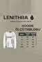 Lenithra Astronaut Pop Art Back Printed Unisex Oversize White Hoodie - 8
