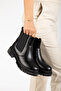 Women's Elastic Zippered Black Fur-Lined Non-Slip Rubber Sole Guaranteed Winter Boots