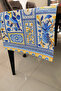 40X140Cm Woven Stain Resistant Printed Thai Feather Fabric Table Cloth Decorative Runner Washable - 7