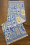 40X140Cm Woven Stain Resistant Printed Thai Feather Fabric Table Cloth Decorative Runner Washable - 5