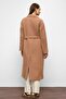 Oversize Snap Closure Fish Scale Pattern Medium Length Coat Somon 3035 - 7