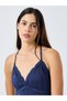 V Neck Racerback Effect Lace Detail Slip Dress - 3