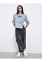 Grey Slogan Print Knot Detail T-Shirt - 2