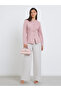 Solid Round Neck Buttoned Blouse - 2