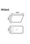 Milano Wall Hung WC - 1PC Set | White Ceramic | Modern Design | 5 Year Warranty - 3
