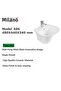 Milano Wall Hung Wash Basin 565x470mm | Elegant White Ceramic | Space Saving | 5 Year Warranty - 2