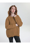Plus Size Brown Pocket Detail Knit Sweater - 5