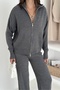Zipper Detailed Wick Knitted Knitwear Bottom-Top Set Aw25Au0018 - 3