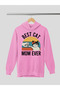 Best Cat Mom Printed Cotton Long Sleeve Charted 3 Yarn Hooded Sweatshirt