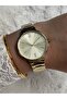 Gold Color Simple Stylish Women's Watch - 2