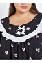 Plus Printed Bow Detail Nightdress - 3