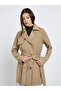 Beige Longline Trench Coat - 3