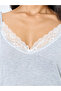 Grey Lace Trim Strappy Top - 3