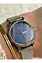 Silver and Rosegold Color Navy Blue Dial Women's Watch - 2
