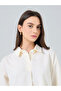 Oversized Spread Collar Short Sleeve Blouse - 3