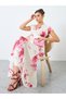 All-Over Print V-Neck A-Line Maxi Dress