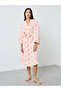 Teddy Print Pocket Detail Tie Robe