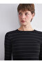 Crew Neck Striped Women's T-Shirt