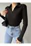 Black Polo Neck Ribbed Knitwear - 3