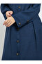 Navy Button Detail Jalabiya with Box Pleat - 3