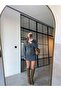 Buttoned Cardigan Mini Skirt Anthracite Knitwear Set - 3