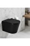 Milano Wall Hung WC | Matt Black | Modern Space-Saving Toilet | 5 Year Warranty - 5