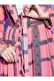 Pink Checked Print Long Sleeve Shrug - 7