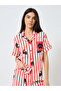 Cat Striped Print Cotton Shirt and Shorts Set - 2