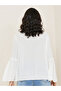 Bell Sleeve V Neck Gathered Blouse - 4