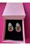 Milena Istanbul Drop Tip Spiral Colored Stone Earrings - 3
