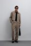 Beige Zippered Seasonal Men's Coat - 2