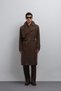 Brown Relax Fit Men's Trench Coat - 2