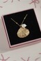 Stainless Steel Pearl Seashell Necklace - 2