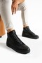Men's Black Genuine Leather Boots - 3