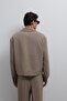 Beige Zippered Seasonal Men's Coat - 6