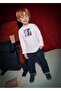 Boy's Printed Long Sleeve T-Shirt Ekru 4086 - 3