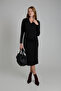 Mes711 Black Nursing Maternity Two-Piece Set – Comfortable and Stylish Maternity Dress & Short Cardigan Combination - 2