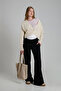 Mes801 Black Maternity Pants - High Waist, Comfortable Loose Fit, Comfortable Pregnancy with Stretchy Waist Fabric - 2