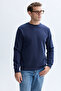Men's Brick Red Crew Neck Sweater