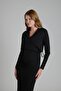 Mes711 Black Nursing Maternity Two-Piece Set – Comfortable and Stylish Maternity Dress & Short Cardigan Combination - 3