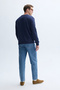 Men's Brick Red Crew Neck Sweater - 2