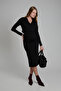 Mes711 Black Nursing Maternity Two-Piece Set – Comfortable and Stylish Maternity Dress & Short Cardigan Combination